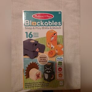 Melissa & Doug Blockables Mix & Match Set - Orange, Purple, Black